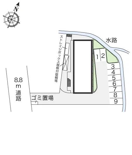 ★手数料０円★泉南郡熊取町大久保北　月極駐車場（LP）